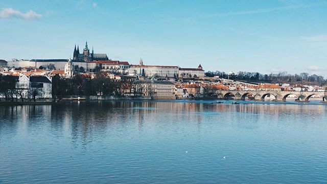 A view of Prague Castle from the Vltava River, Prague