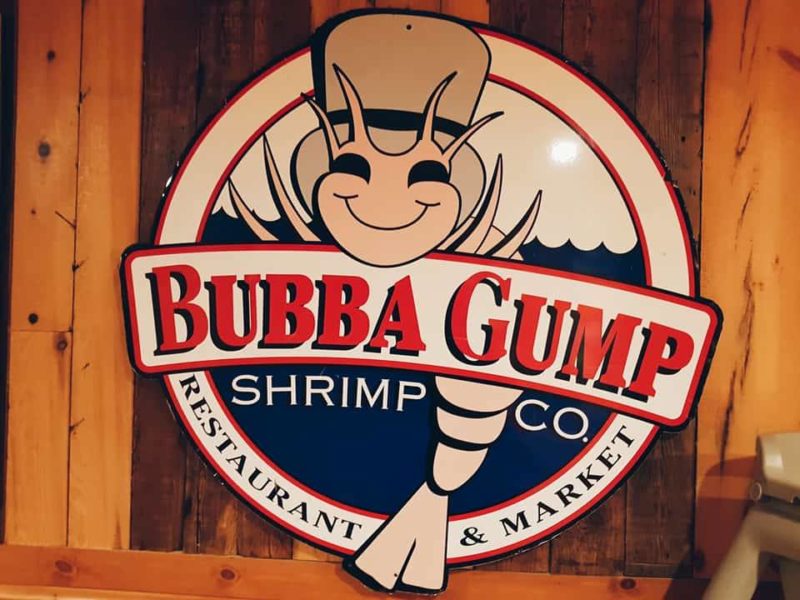 Bubba Gump Shrimp Resturant London review Logo Wall - The LDN Gal