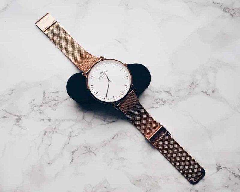 Forge & Foster Rose and Mesh Classic Watch Close Up - The LDN Gal