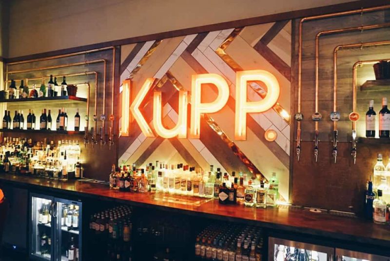 KuPP Oxford review - cocktail bar decal